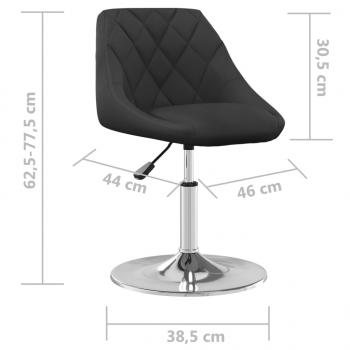 Esszimmerstühle 6 Stk. Drehbar Schwarz Samt