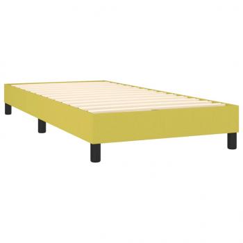 Boxspringbett mit Matratze Grün 100x200 cm Stoff