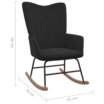 Schaukelstuhl Schwarz Samt