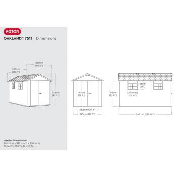 Keter Gerätehaus Oakland 7511 Anthrazit