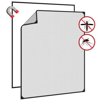 Magnet-Insektenschutz für Fenster Anthrazit 100x120 cm