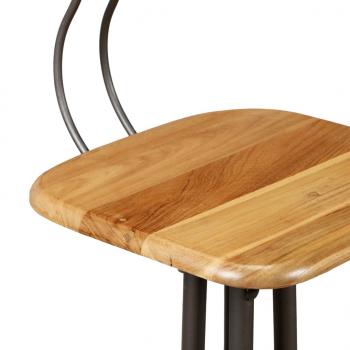 Barhocker 2 Stk. Altholz Teak