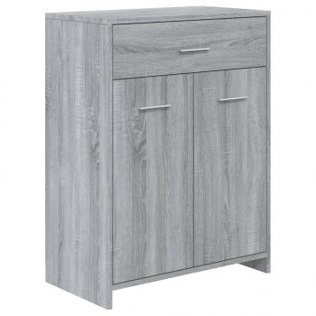 Badezimmerschrank Grau Sonoma 60x33x80 cm Holzwerkstoff