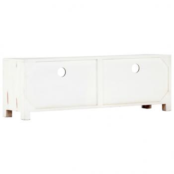 TV-Schrank Weiß 120 x 30 x 40 cm Massivholz Akazie