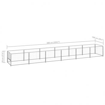 Hundezwinger Silbern 6 m² Stahl