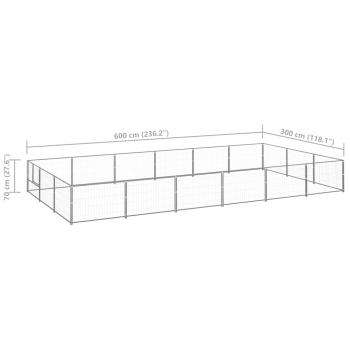 Hundezwinger Silbern 18 m² Stahl