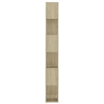 Bücherregal Raumteiler Sonoma-Eiche 60x24x186 cm Holzwerkstoff