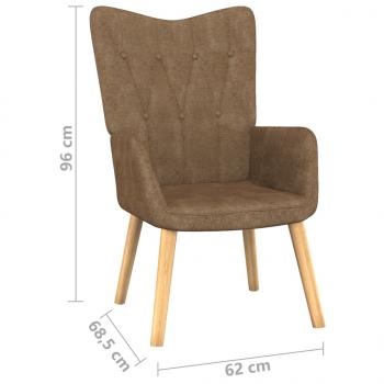 Relaxsessel mit Hocker Taupe Stoff