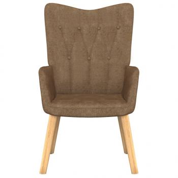 Relaxsessel mit Hocker Taupe Stoff