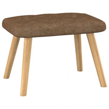 Relaxsessel mit Hocker Taupe Stoff