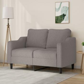 ARDEBO.de - 2-Sitzer-Sofa Taupe 140 cm Stoff