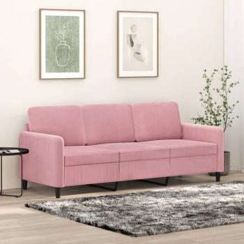 ARDEBO.de - 3-Sitzer-Sofa Rosa 180 cm Samt