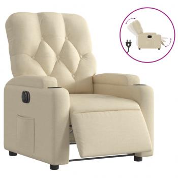 Relaxsessel Elektrisch Creme Stoff