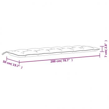 Gartenbank-Auflage Melange Anthrazit 200x50x7 cm Stoff