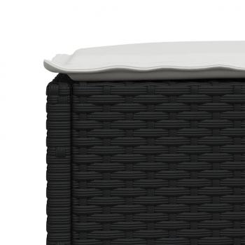 4-tlg. Garten-Sofagarnitur mit Kissen Schwarz Poly Rattan