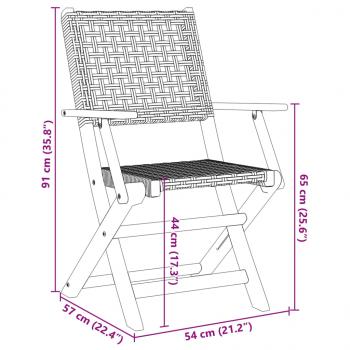 7-tlg. Garten-Essgruppe Poly Rattan und Massivholz Beige