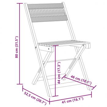 Gartenstühle 6 Stk. Klappbar Beige Massivholz Akazie