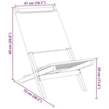 Gartenstühle 6 Stk. Klappbar Anthrazit Stoff und Massivholz