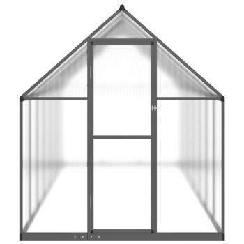 Gewächshaus mit Fundamentrahmen Anthrazit 445x169x195 cm Alu