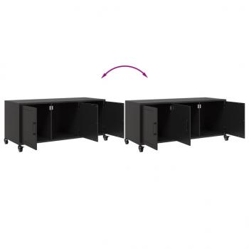 TV-Schrank Schwarz 100,5x39x43,5 cm Stahl