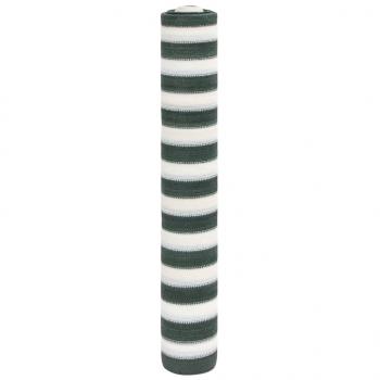 ARDEBO.de - Zaunblende Grün und Weiß 1,5x25 m HDPE 195 g/m²