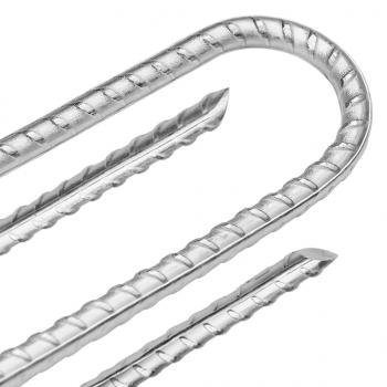 Zeltheringe 12 Stk. U-Form 41,5 cm Ø12 mm Verzinkter Stahl