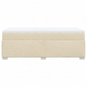 Boxspringbett mit Matratze Creme 90x200 cm Stoff