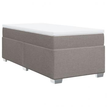 Boxspringbett mit Matratze Taupe 100x200 cm Stoff