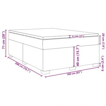 Boxspringbett mit Matratze Dunkelbraun 160x200 cm Stoff