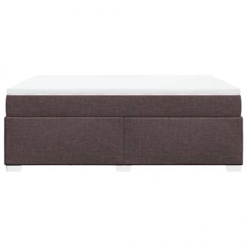 Boxspringbett mit Matratze Dunkelbraun 160x200 cm Stoff