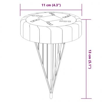 Solar-Bodenleuchten mit Erdspieß 12 Stk. Warmweiß