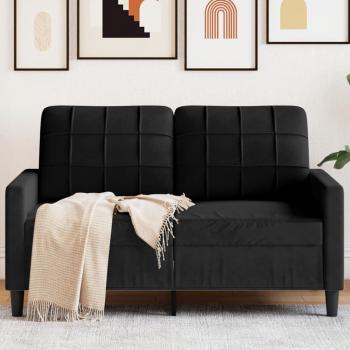 ARDEBO.de - 2-Sitzer-Sofa Schwarz 120 cm Samt