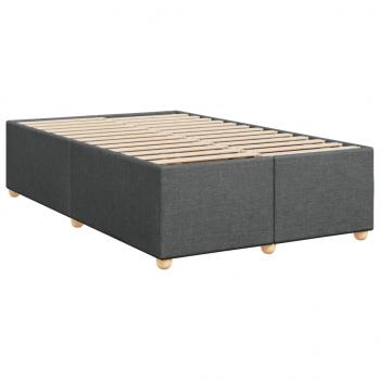 Boxspringbett mit Matratze Dunkelgrau 120x200 cm Stoff