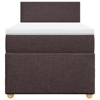 Boxspringbett mit Matratze Dunkelbraun 90x190 cm Stoff