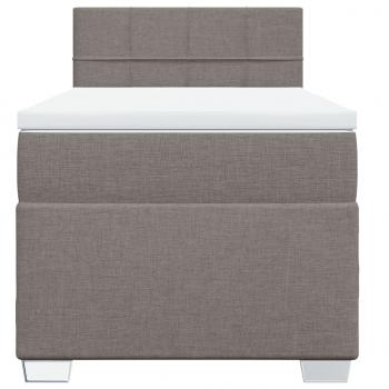 Boxspringbett mit Matratze Taupe 100x200 cm Stoff