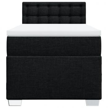 Boxspringbett mit Matratze Schwarz 90x190 cm Stoff