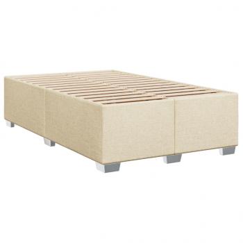 Boxspringbett mit Matratze Creme 80x200 cm Stoff