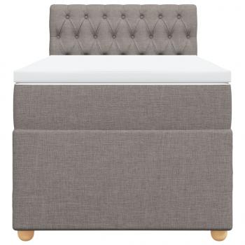 Boxspringbett mit Matratze Taupe 90x190 cm Stoff