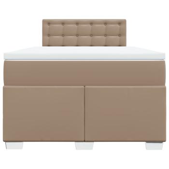 Boxspringbett Matratze Cappuccino-Braun 140x200cm Kunstleder