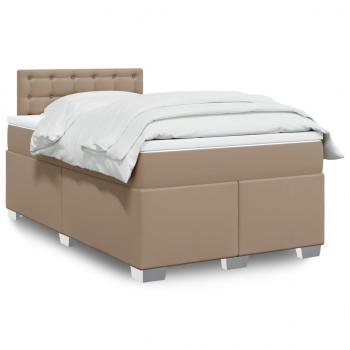 ARDEBO.de - Boxspringbett Matratze Cappuccino-Braun 120x200cm Kunstleder