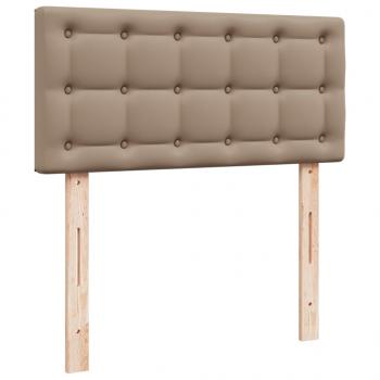 Boxspringbett Matratze Cappuccino-Braun 120x200cm Kunstleder