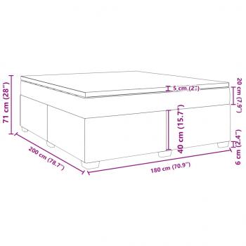 Boxspringbett mit Matratze Weiß 180x200 cm Kunstleder