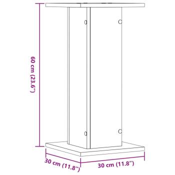 Lautsprecherständer 2 Stk. Braun Eichen-Optik 30x30x60 cm