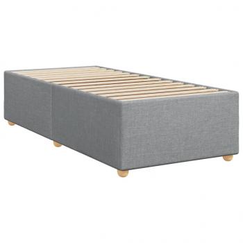 Boxspringbett mit Matratze Hellgrau 80x200 cm Stoff