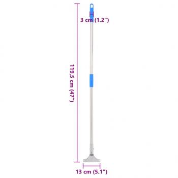 Bodenabzieher-Stiele 5 Stk. 119,5 cm Stahl und Kunststoff