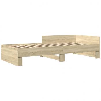 Bettgestell ohne Matratze Sonoma-Eiche 100x200 cm Holzwerkstoff