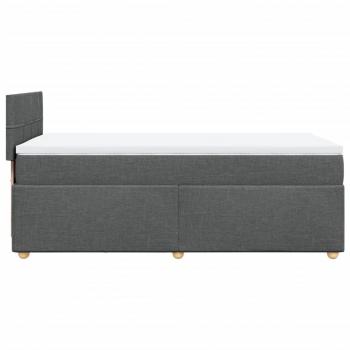 Boxspringbett mit Matratze Dunkelgrau 100x200 cm Stoff