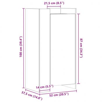 Schuhschrank Weiß 52x37,5x100 cm Holzwerkstoff