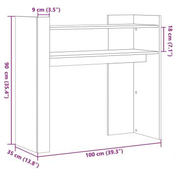 Konsolentisch Betongrau 100x35x90 cm Holzwerkstoff