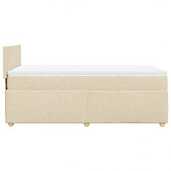 Boxspringbett mit Matratze Creme 90x190 cm Stoff